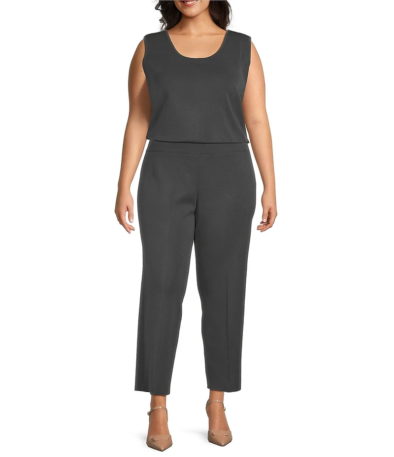 Ming Wang Plus Knit Scoop Neck Sleeveless Tank