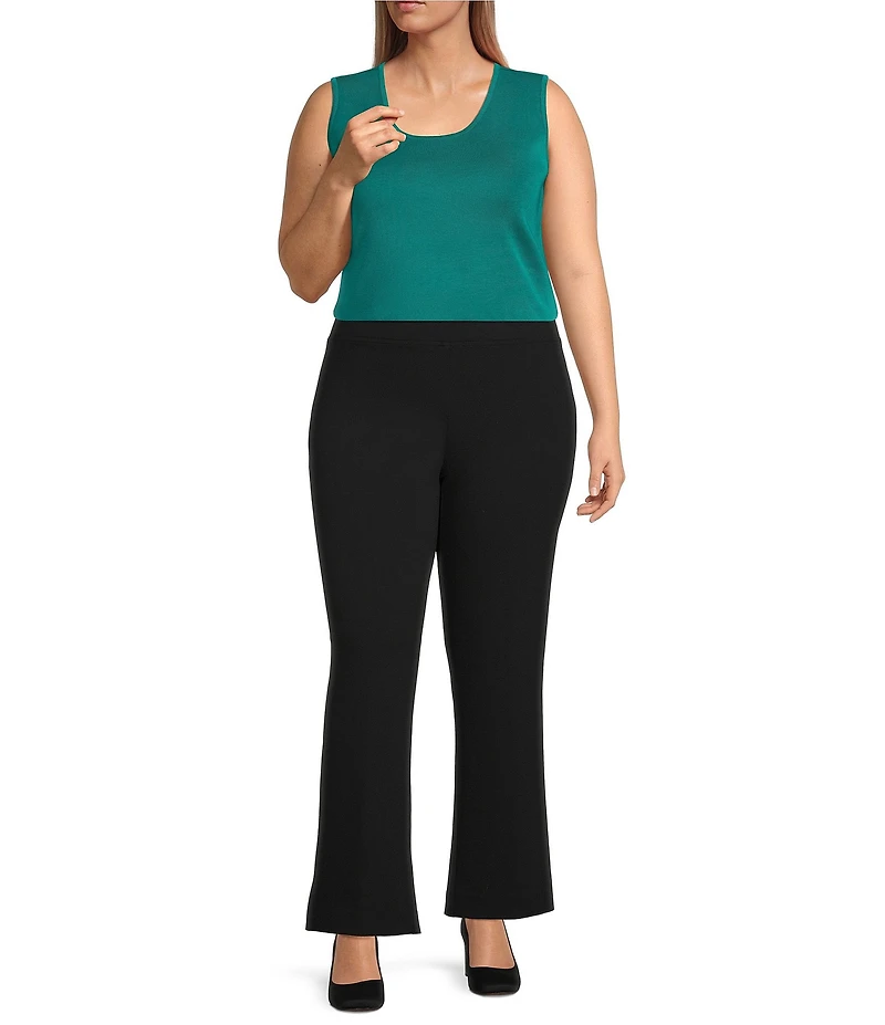 Ming Wang Plus Knit Scoop Neck Sleeveless Tank