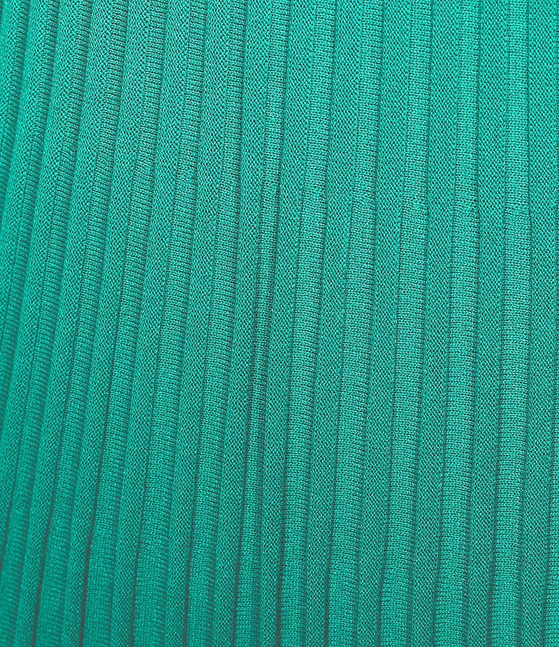 Ming Wang Plus Ribbed A-Line Midi Skirt