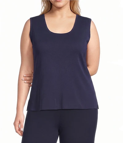 Ming Wang Plus Scoop Neck Sleeveless Tank