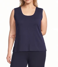 Ming Wang Plus Scoop Neck Sleeveless Tank