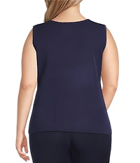 Ming Wang Plus Scoop Neck Sleeveless Tank