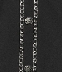 Ming Wang Plus Size Deco Crepe Chain Trim A-Line Skirt