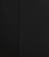 Ming Wang Plus Size Deco Stretch Crepe Back Slit Hem Pants