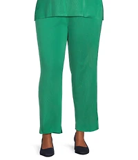 Ming Wang Plus Size Knit Pull-On Ankle Pants