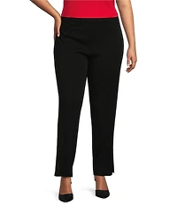 Ming Wang Plus Size Knit Pull-On Ankle Pants