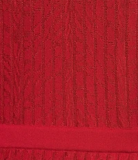 Ming Wang Plus Tonal Stitch Knit Fit-And-Flare Midi Dress