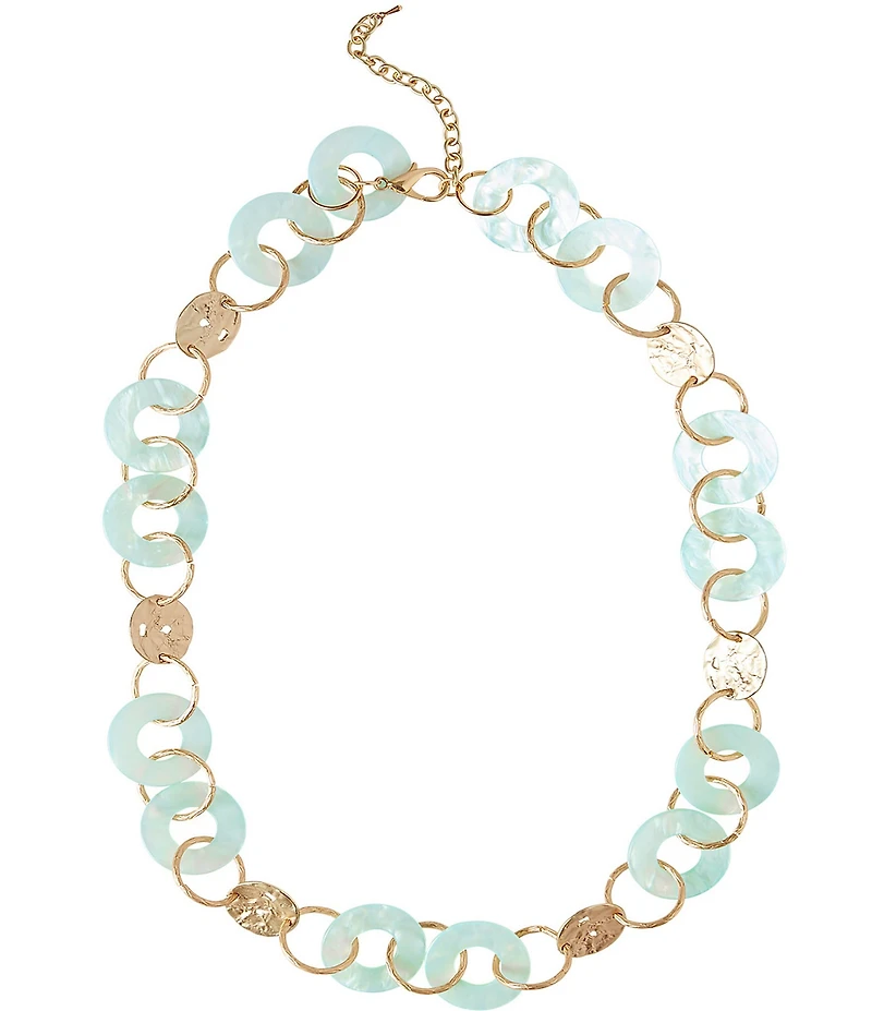 Ming Wang Resin Link Collar Necklace