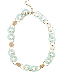 Ming Wang Resin Link Collar Necklace