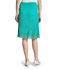 Ming Wang Ribbed Knit A-Line Skirt