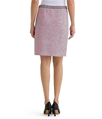 Ming Wang x Family Savvy Coordinating Shell Stitch Knit Straight Pencil Skirt