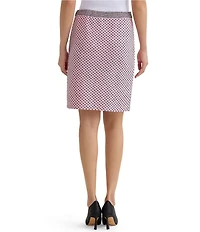 Ming Wang x Family Savvy Coordinating Shell Stitch Knit Straight Pencil Skirt