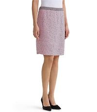 Ming Wang x Family Savvy Coordinating Shell Stitch Knit Straight Pencil Skirt