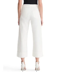 Ming Wang x Family Savvy Denim Wide Leg Cropped Cuff Jeans