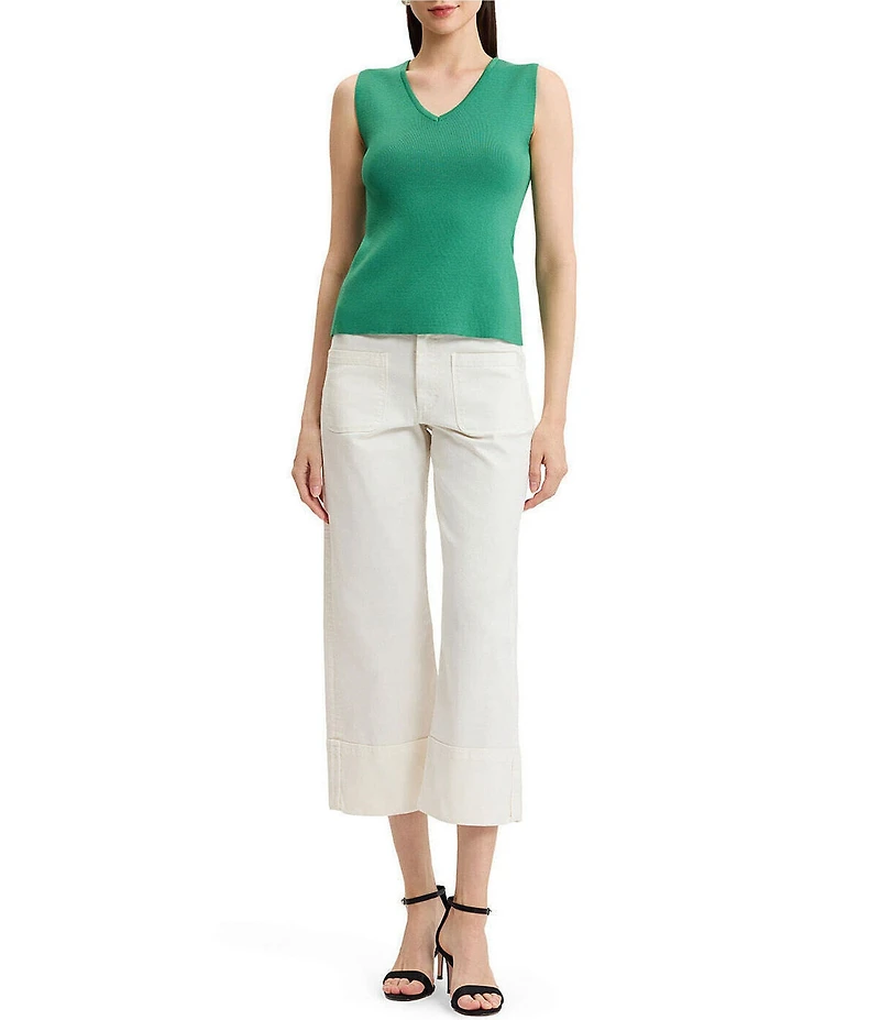 Ming Wang x Family Savvy Soft Knit V-Neck Sleeveless Tank