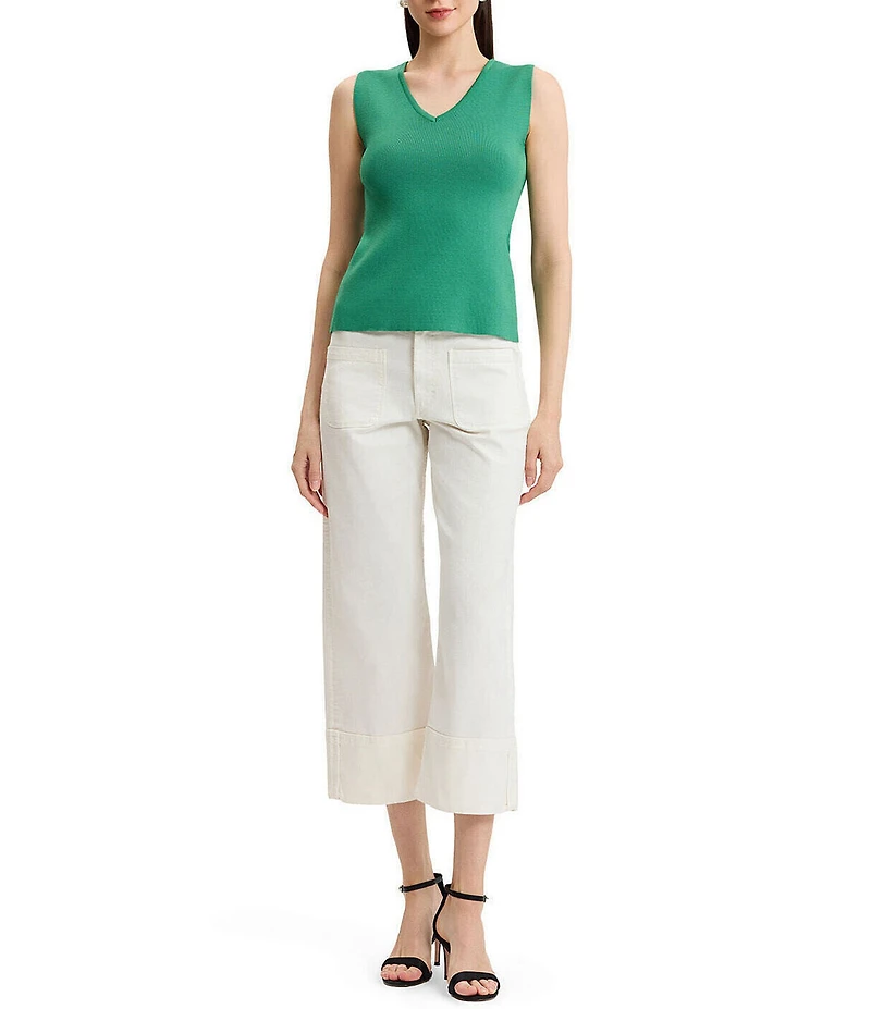 Ming Wang x Family Savvy Soft Knit V-Neck Sleeveless Tank