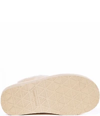 Minnetonka Bow Scuff Faux Fur Lined Mule Slippers