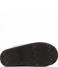 Minnetonka Bow Scuff Faux Fur Lined Tartan Plaid Mule Slippers