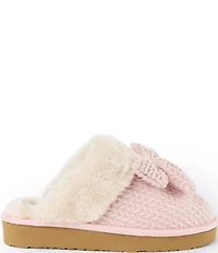 Minnetonka Bowelle Scuff Knit Faux Fur Lined Mule Slippers