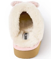 Minnetonka Bowelle Scuff Knit Faux Fur Lined Mule Slippers
