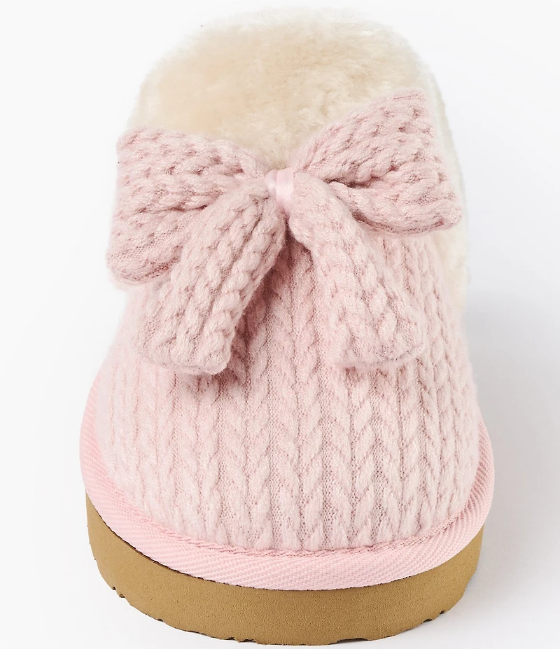 Minnetonka Bowelle Scuff Knit Faux Fur Lined Mule Slippers