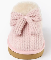 Minnetonka Bowelle Scuff Knit Faux Fur Lined Mule Slippers