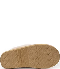 Minnetonka Bowelle Scuff Knit Faux Fur Lined Mule Slippers