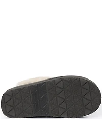 Minnetonka Bowelle Scuff Knit Faux Fur Lined Mule Slippers