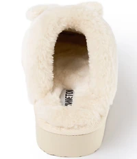 Minnetonka Bowelle Scuff Knit Faux Fur Lined Mule Slippers
