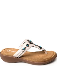 Minnetonka Brecca Leather Thong Sandals