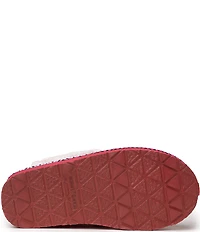 Minnetonka Cerise Suede Pile Lined Slippers