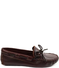 Minnetonka Classic Leather Bow Detail Moccasins