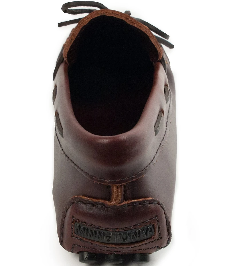Minnetonka Classic Leather Bow Detail Moccasins