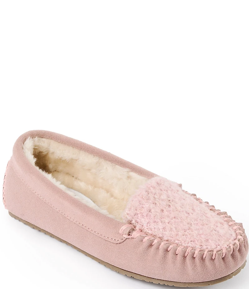 Minnetonka Cosi Slip On Suede Faux Fur Slippers