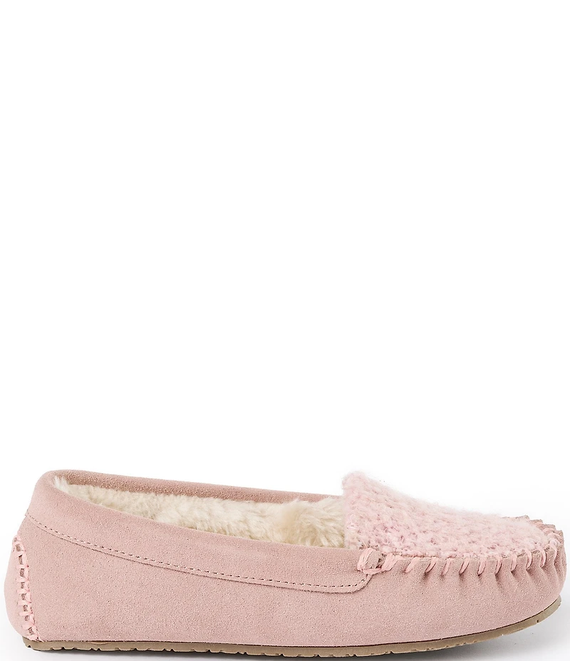 Minnetonka Cosi Slip On Suede Faux Fur Slippers