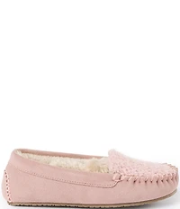 Minnetonka Cosi Slip On Suede Faux Fur Slippers