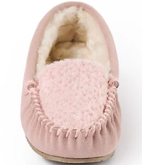 Minnetonka Cosi Slip On Suede Faux Fur Slippers