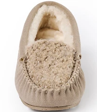 Minnetonka Cosi Slip On Suede Faux Fur Slippers