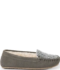 Minnetonka Cosi Slip On Suede Faux Fur Slippers