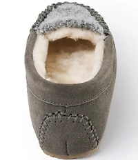 Minnetonka Cosi Slip On Suede Faux Fur Slippers