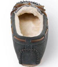 Minnetonka Cosi Sweater Suede Faux Fur Lined Slippers