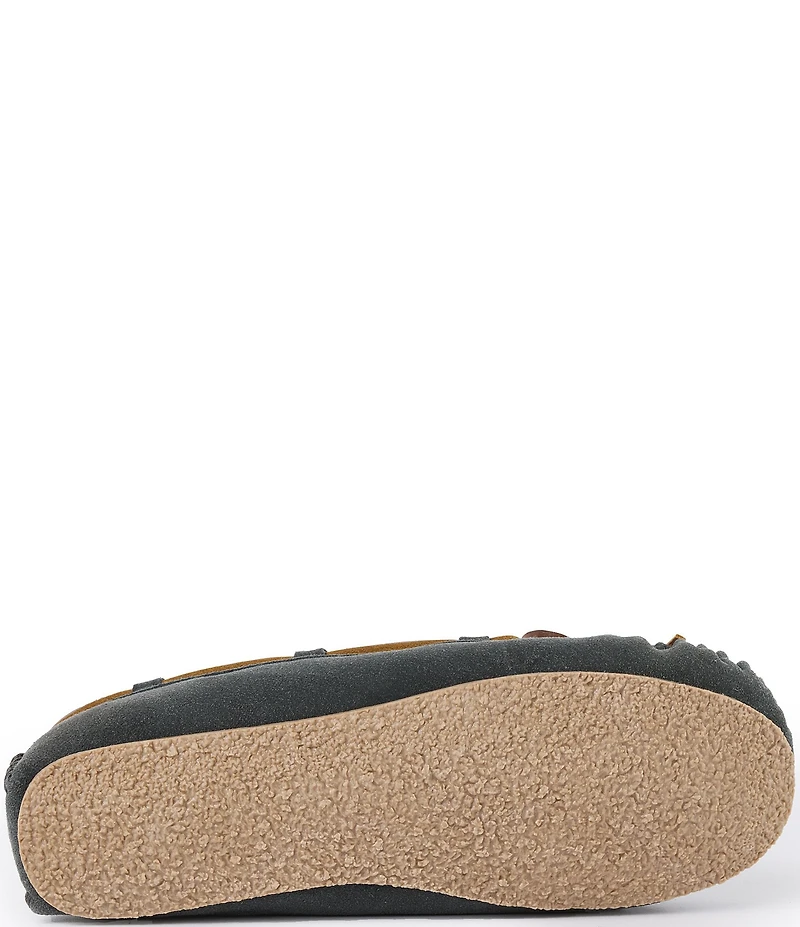 Minnetonka Cosi Sweater Suede Faux Fur Lined Slippers