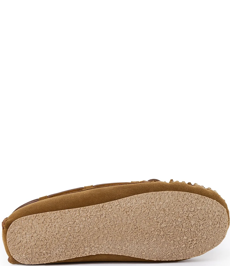 Minnetonka Cosi Sweater Suede Faux Fur Lined Slippers