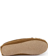 Minnetonka Cosi Sweater Suede Faux Fur Lined Slippers
