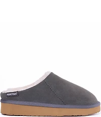 Minnetonka Coze Around Clog Suede Faux Fur Lined Slippers