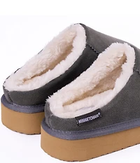 Minnetonka Coze Around Clog Suede Faux Fur Lined Slippers
