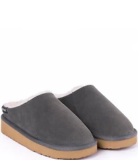Minnetonka Coze Around Clog Suede Faux Fur Lined Slippers