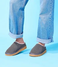 Minnetonka Coze Around Clog Suede Faux Fur Lined Slippers