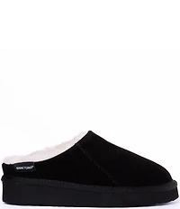 Minnetonka Coze Around Clog Suede Faux Fur Lined Slippers