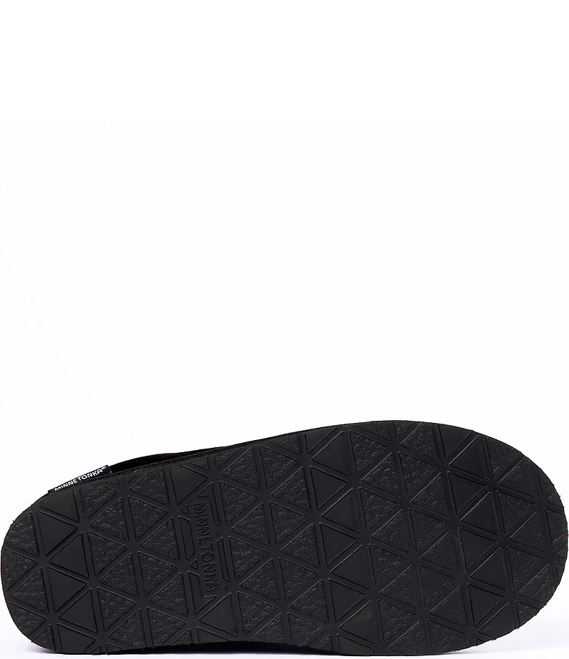 Minnetonka Coze Around Clog Suede Faux Fur Lined Slippers